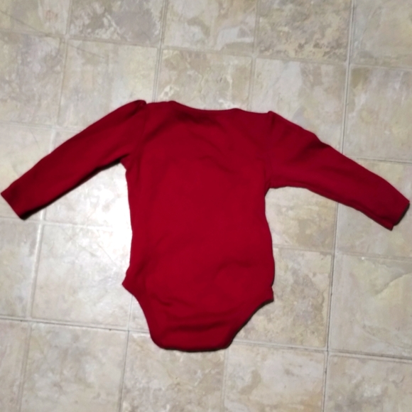 Garanimals Baby Girl Teddy Bear Burgundy Long Sleeve onesie Bodysuit Shirt 18M - Picture 4 of 12